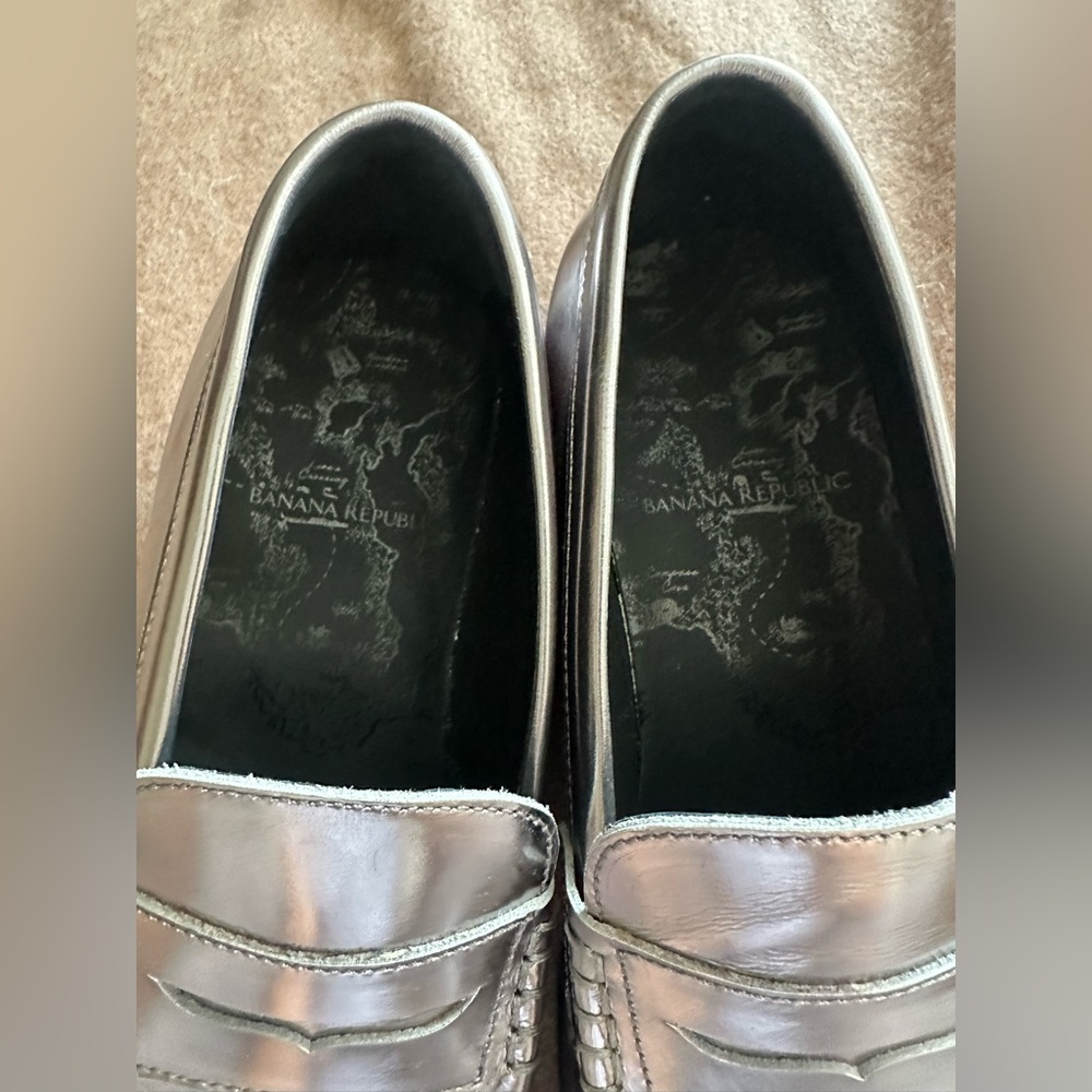 Banana Republic Navarre Metallic Leather Penny Loafer - Picture 8 of 10
